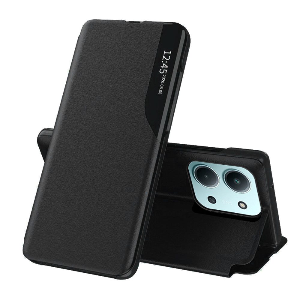 Levně Eco Leather View Case, Xiaomi Redmi 15C 4G / 5G / Poco C85 4G, černé