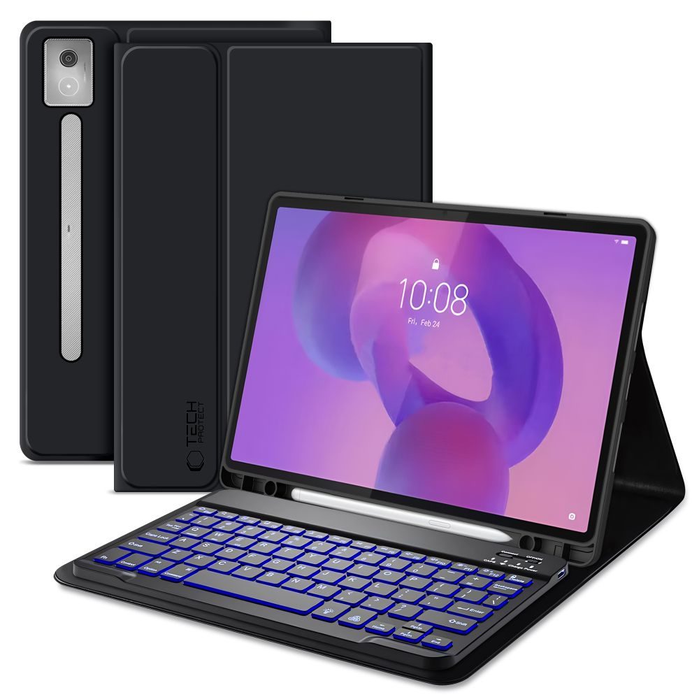 Tech-Protect SC Pen tok + billentyűzet, Lenovo Idea Tab Pro / Pro MT 12.7 TB-373, fekete