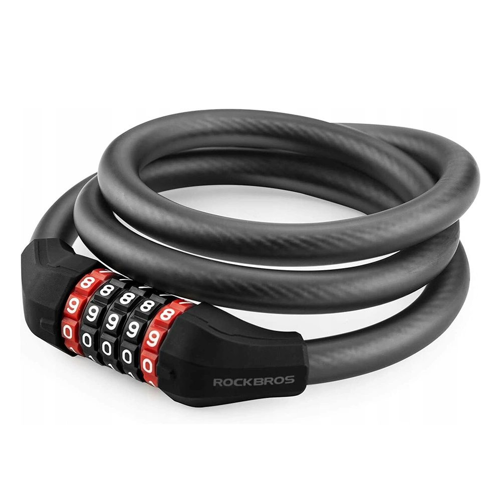 Rockbros RKS507-1BK Kerékpár zár, 1,8 m, fekete