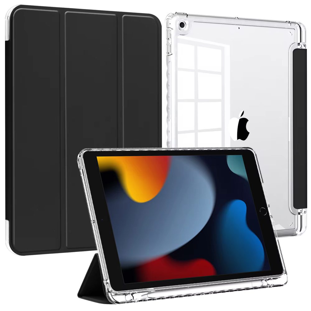 JP Tab case transparent pouzdro na tablet, iPad 10.2, 2019 / 2020 / 2021 (iPad 7 / 8 / 9), černé