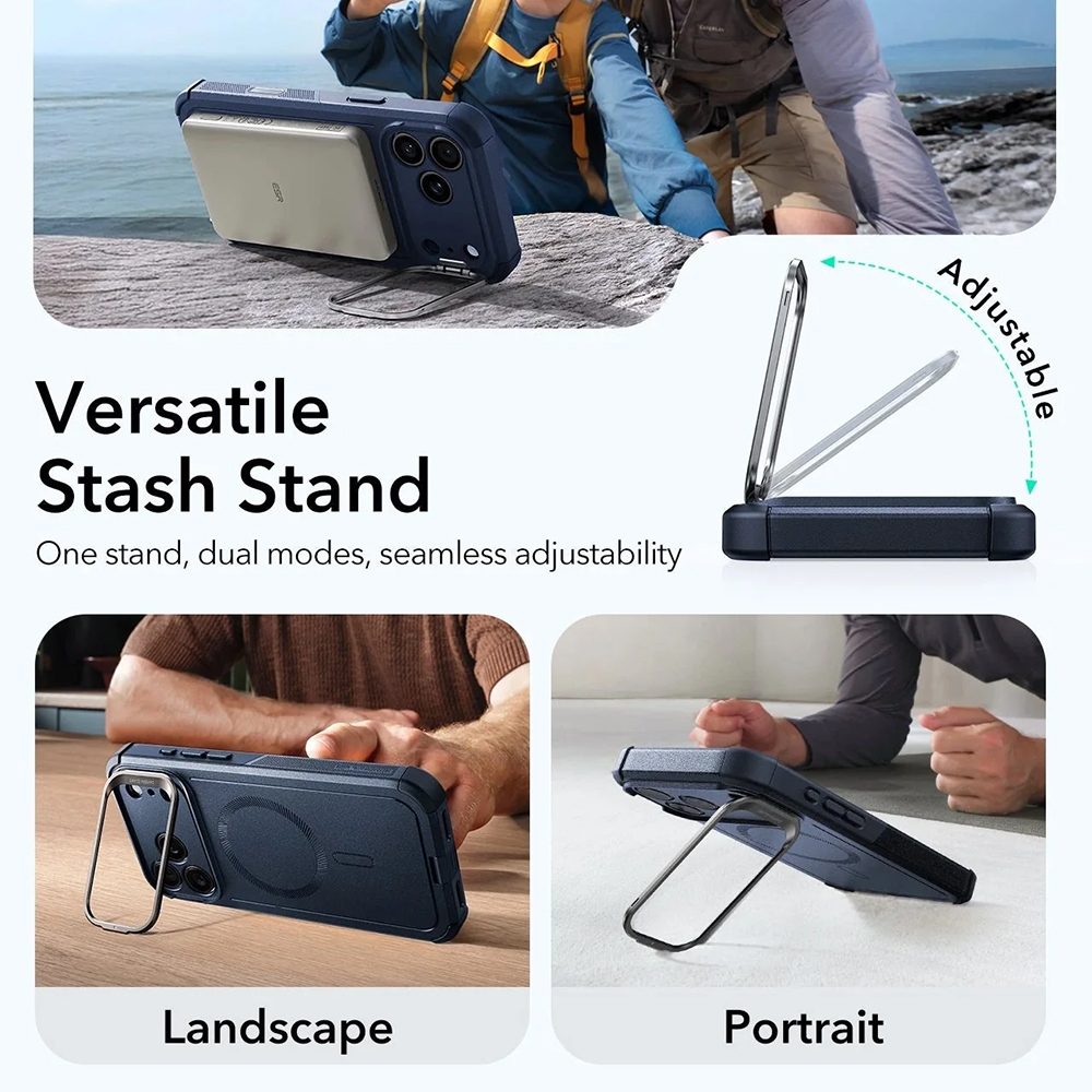 Kryt ESR Cyber Armor Kickstand, iPhone 17 Pro, modrý
