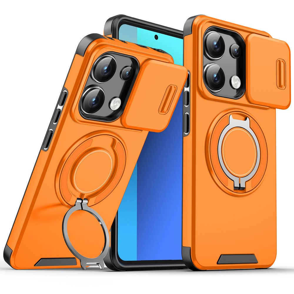 Levně Camslide Stand obal, Xiaomi Redmi Note 13 5G, oranžový