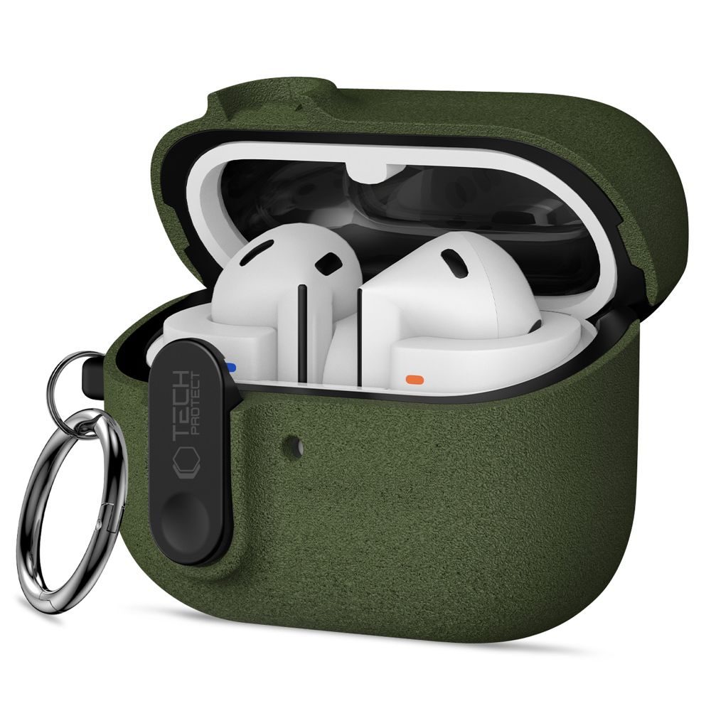 Levně Tech-Protect Slim Hook pouzdro, Samsung Galaxy Buds 3 / 3 FE / 3 Pro, zelené