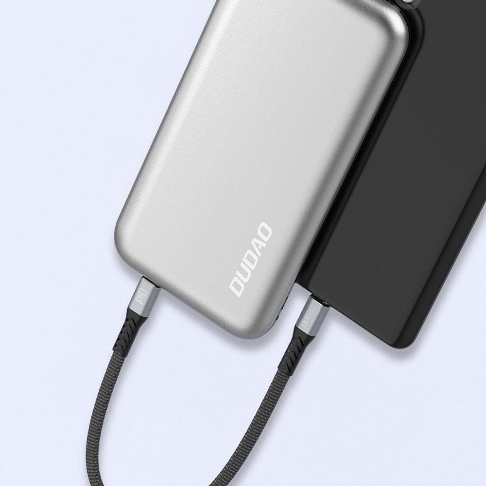 Dudao L10C kábel USB-C - USB-C, PD 100W 5A, 0,23 m, čierny