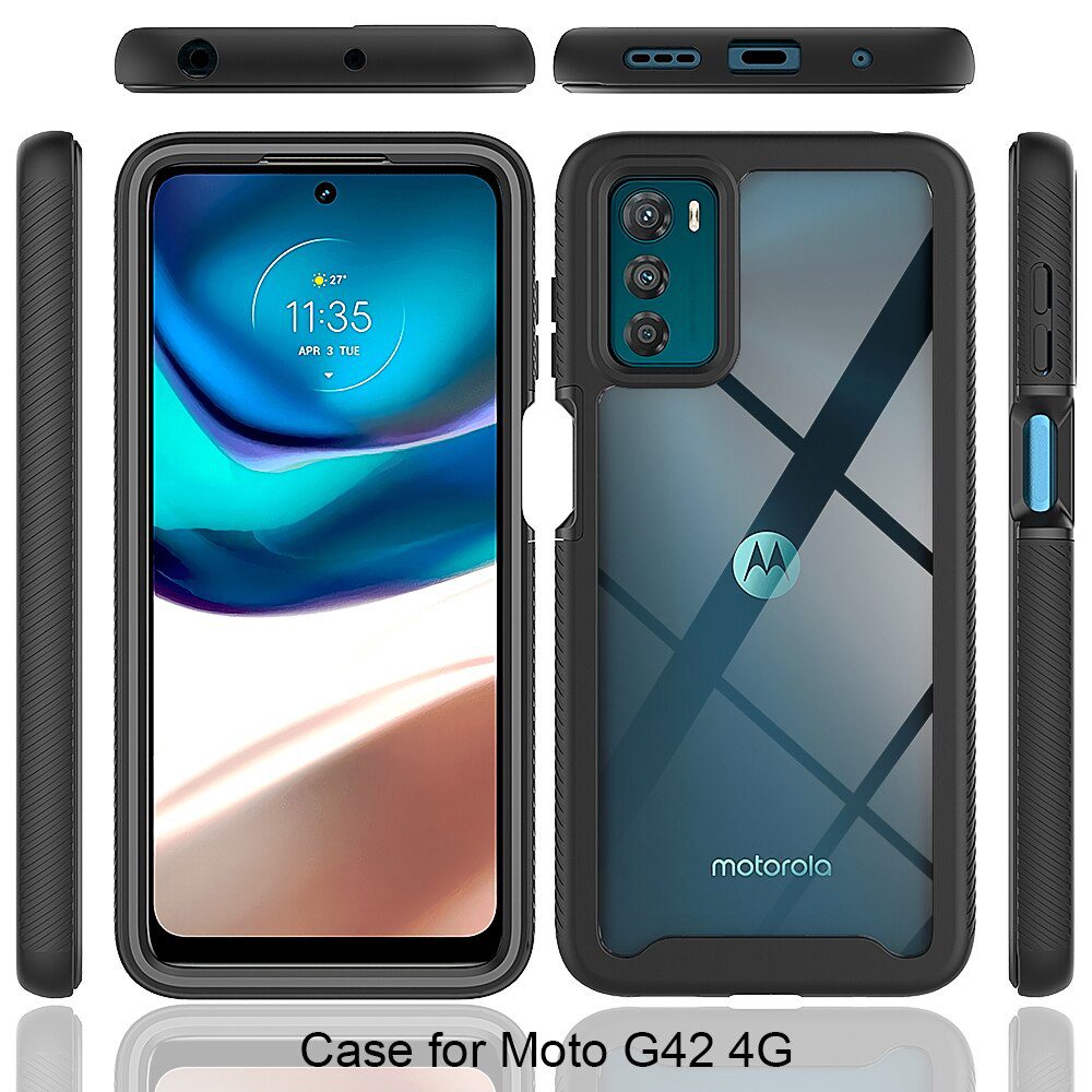 Techsuit Defense360 Pro + Zaščitna Folija, Motorola Moto G42, črna