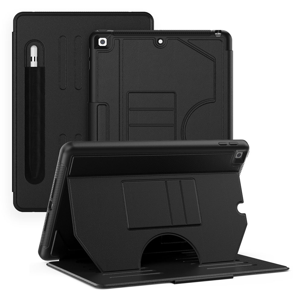 JP Magnetic leather obal na tablet, iPad 10.2 2019 / 2020 / 2021 (iPad 7 / 8 / 9), iPad 10.5 (2018), iPad Air 3 10.5 (2019), černý