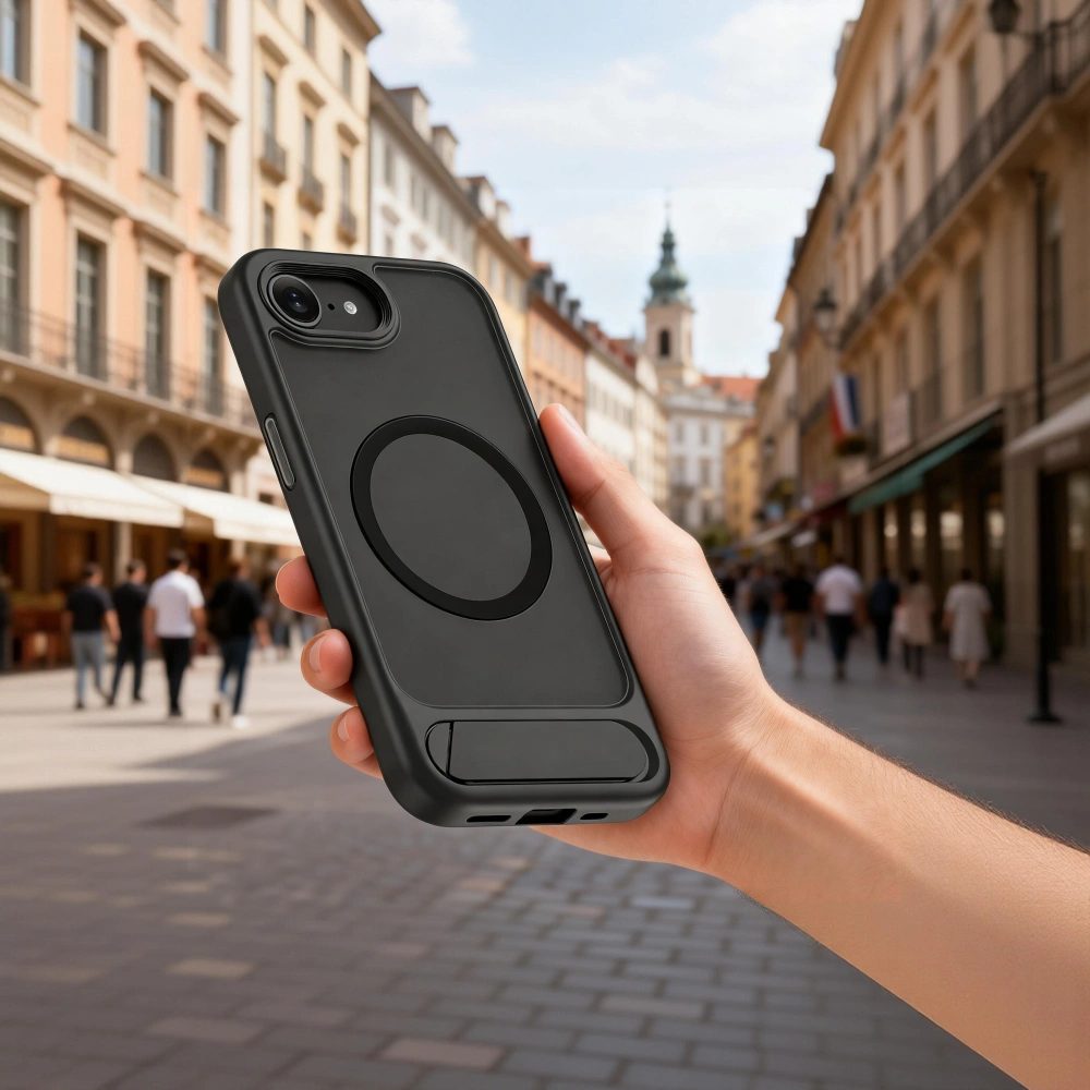 Tech-Protect MagRack MagSafe, iPhone 16e / 17e, čierny matný