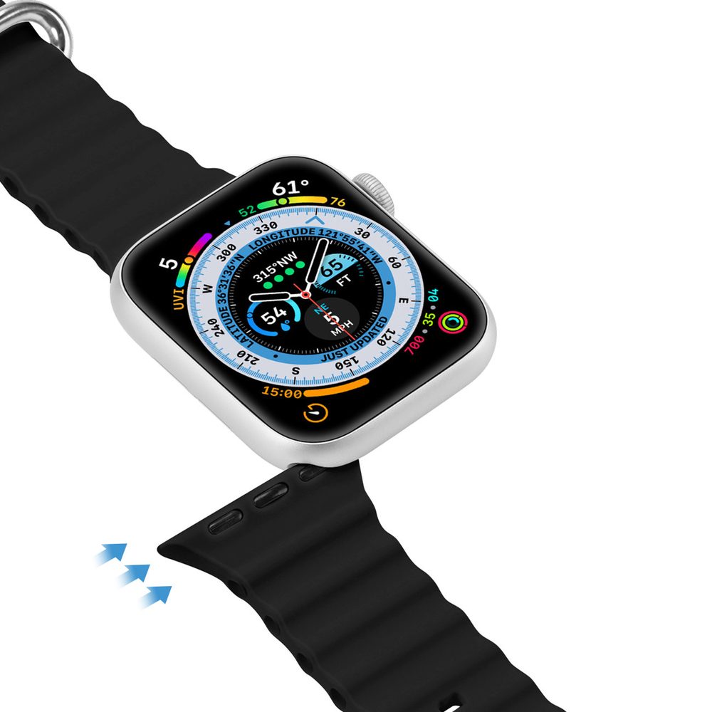 Dux Ducis Remen, Apple Watch 8 / 7 / 6 / 5 / 4 / 3 / 2 / SE (41 / 40 / 38 Mm), Crni
