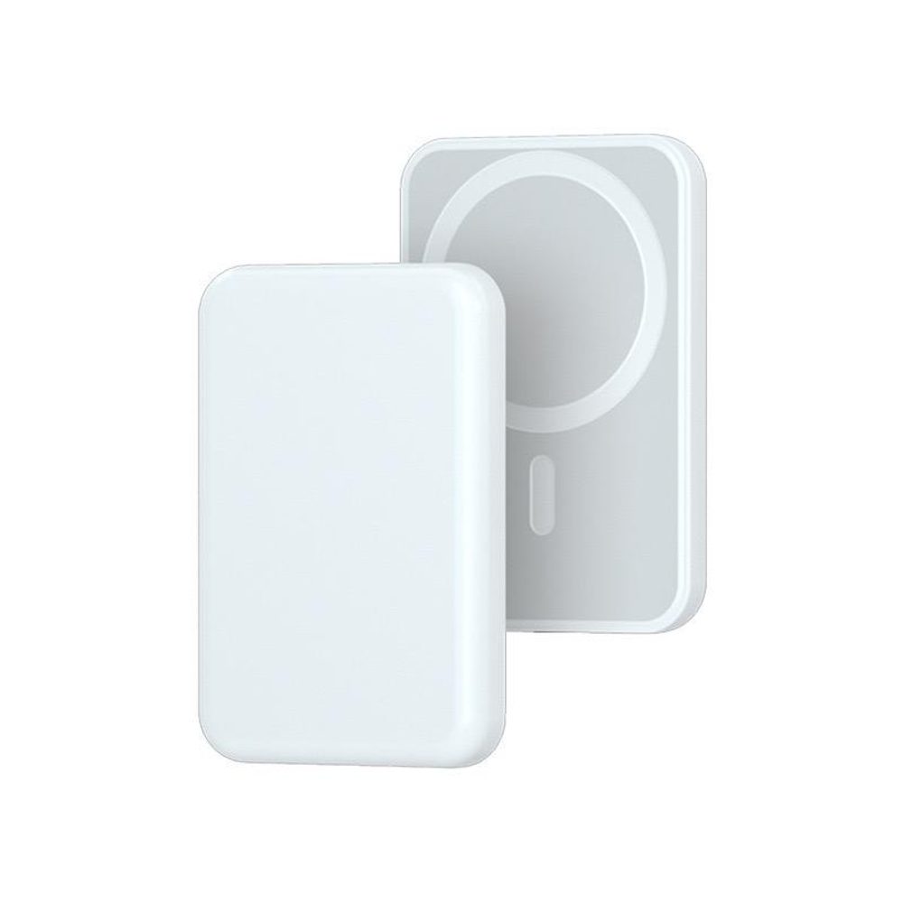 Magsafe bezdrátová powerbanka s USB-C vstupem, 5000mAh, 15W, bílá