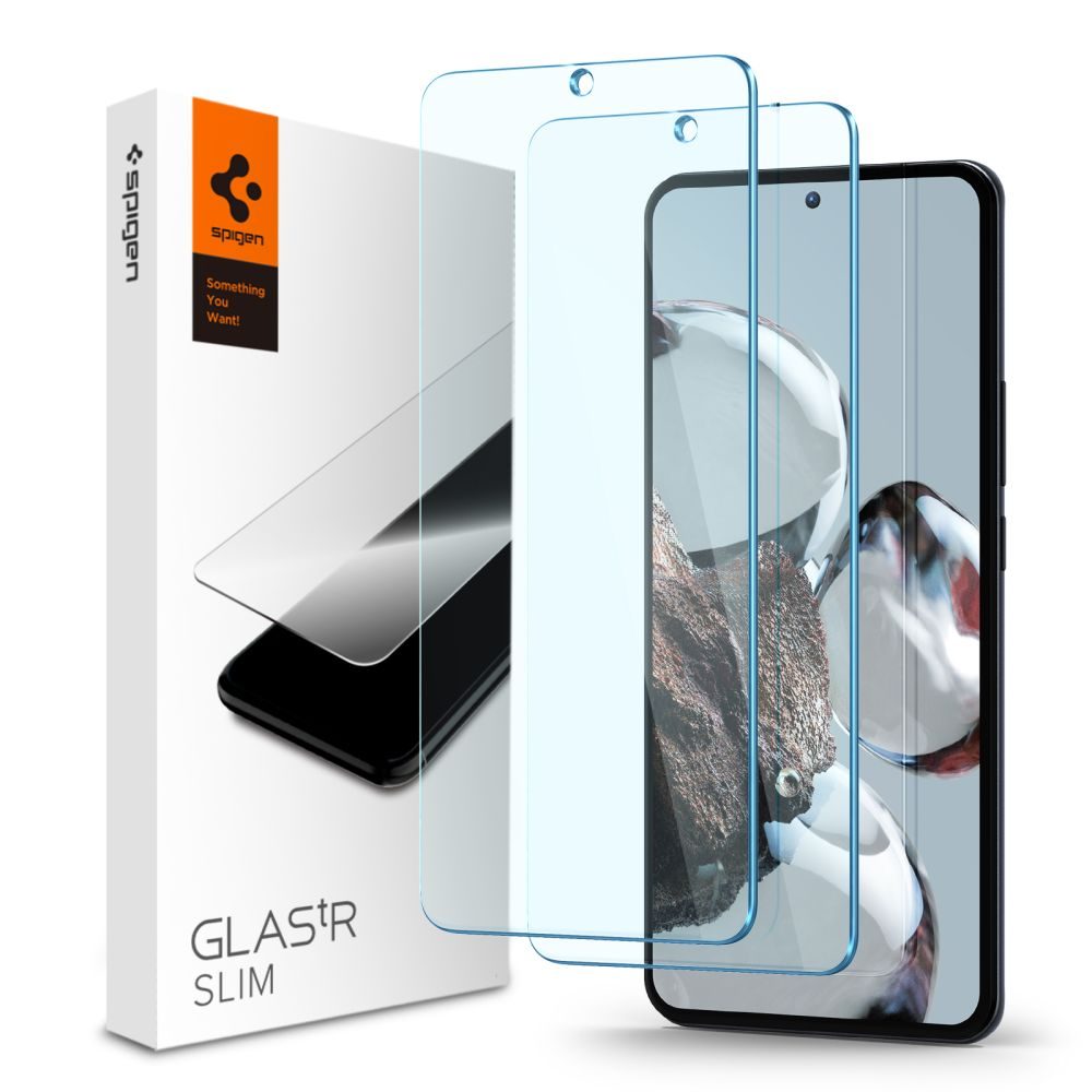 Spigen Glas.Tr Slim Edzett üveg 2 Darab, Xiaomi 12T / 12T Pro