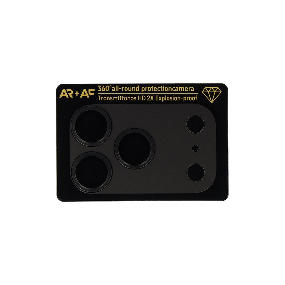 Zaštitno kaljeno staklo za kameru s aluminijskim okvirom 360° Full Cover, iPhone 18 Pro Max, crno
