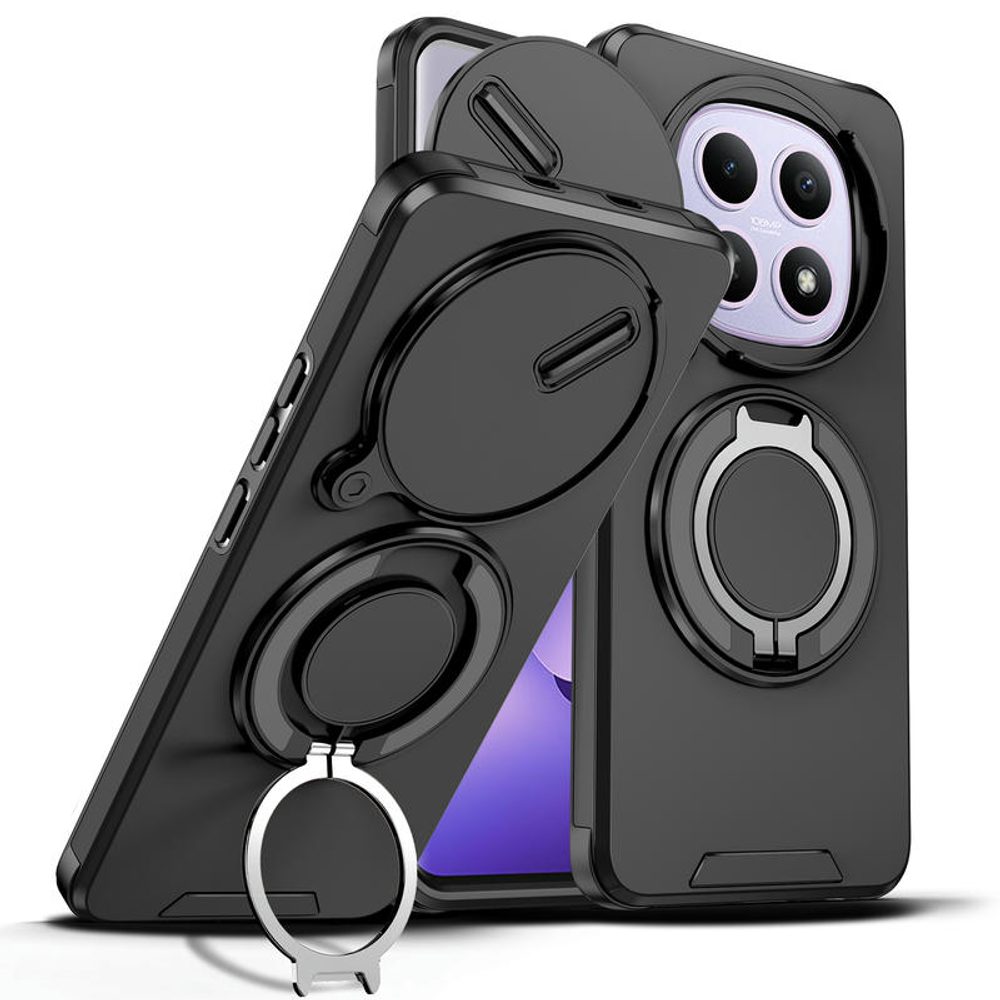 Levně Camslide Stand obal, Xiaomi Redmi Note 15 5G, černý