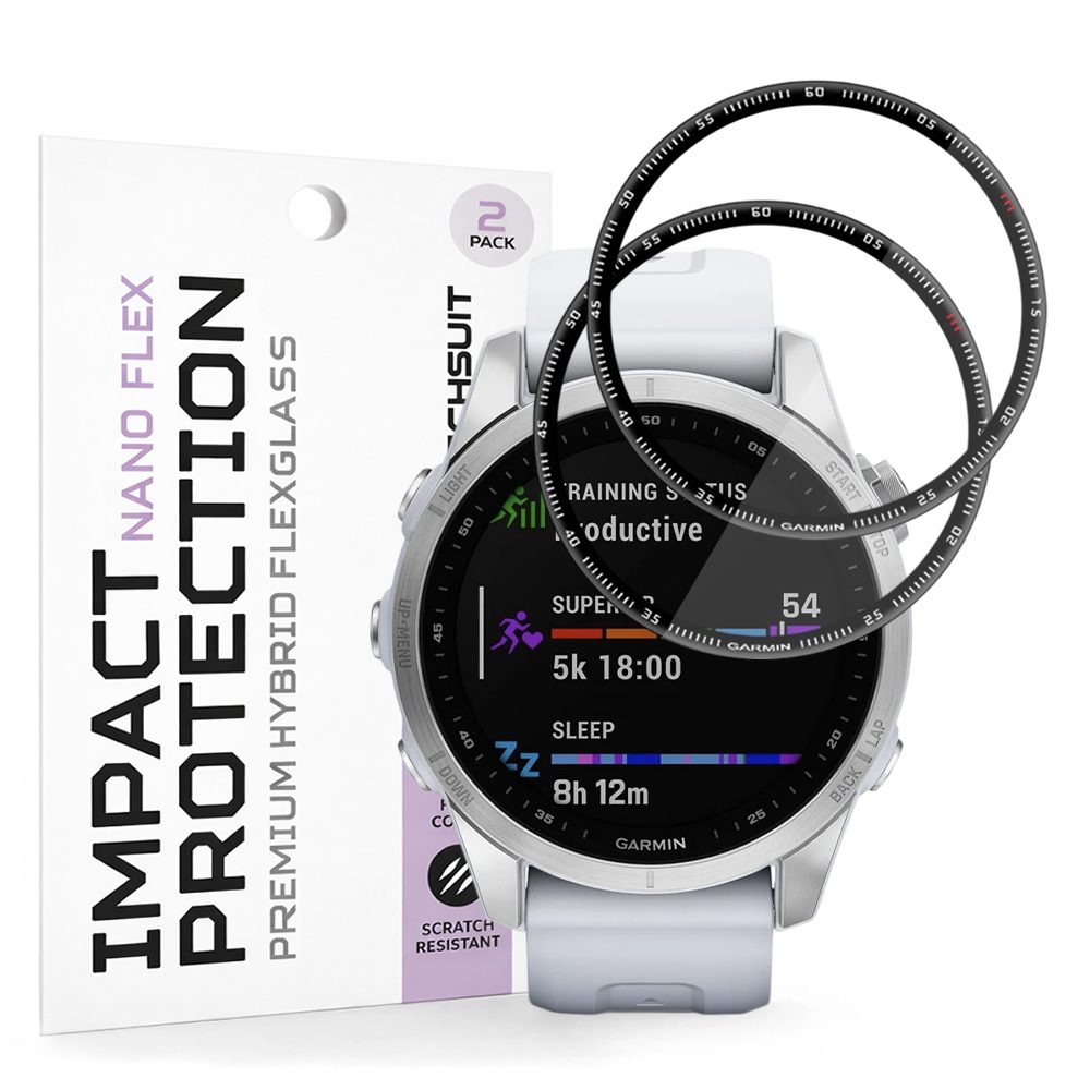 Levně Techsuit Nano Flex, Garmin Fenix 7S, 2 kusy, černé