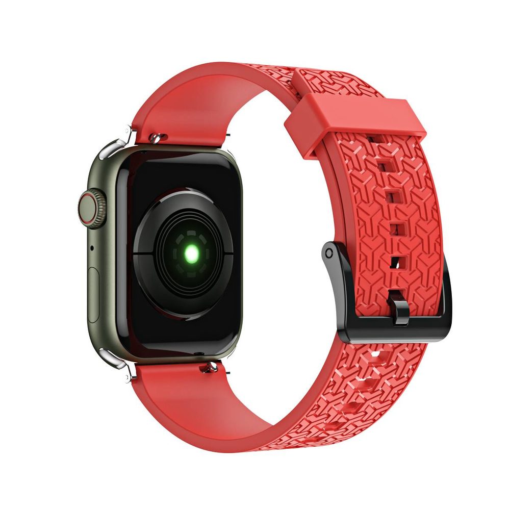 Strap Y řemínek Pro Hodinky Apple Watch 7 / SE (45/44/42mm), červený