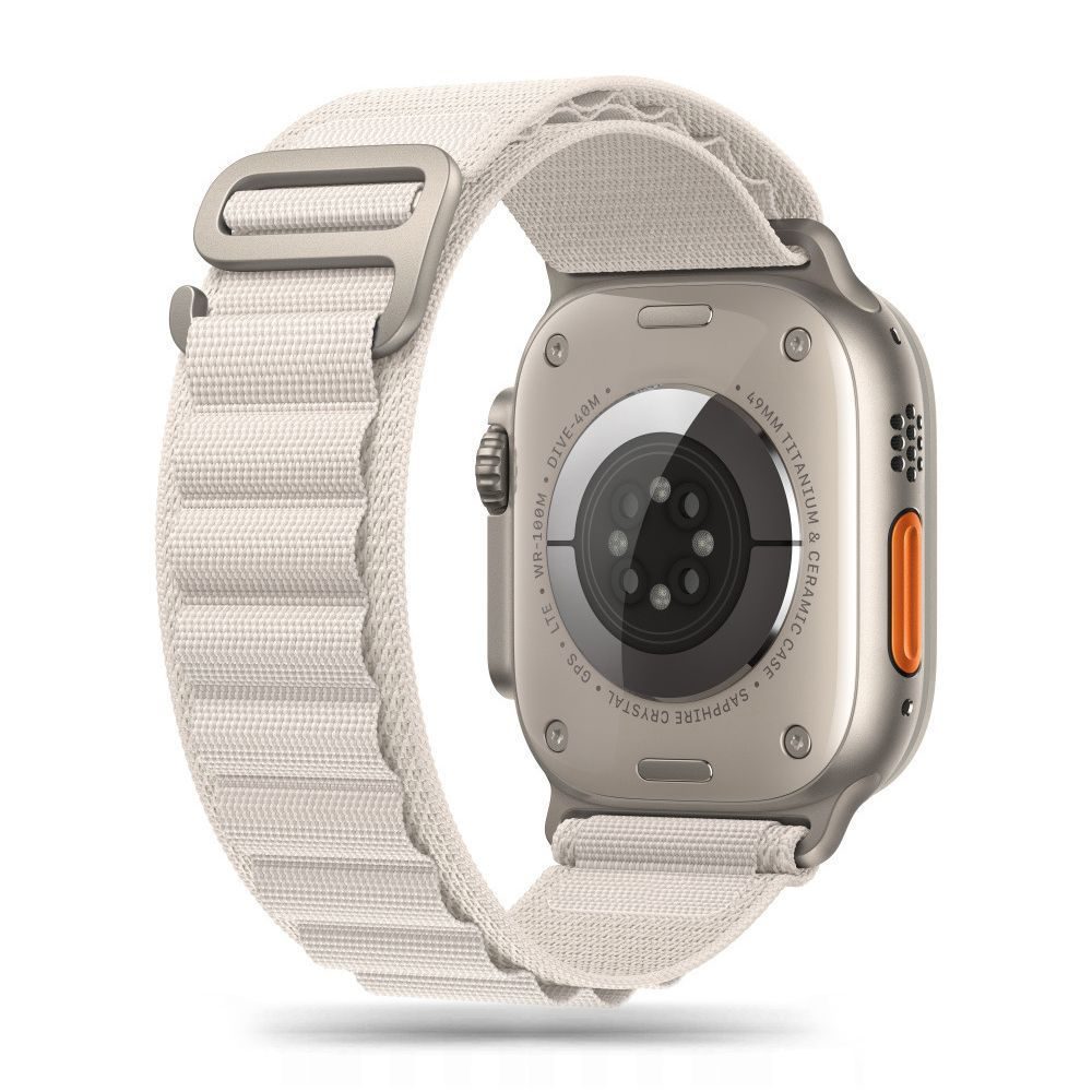 Tech-Protect Nylon PRO Szíj, Apple Watch 4 / 5 / 6 / 7 / 8 / 9 / SE (38 / 40 / 41 Mm), Bézs