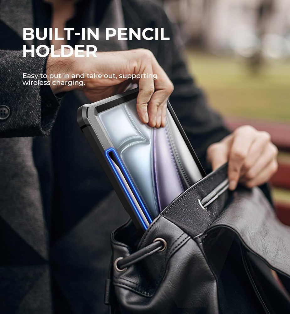 Dexnor 360 Kickstand obal iPad Air 13 2024 / 2025 / 2026, čierny