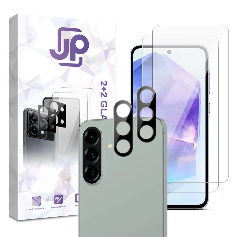 Levně JP Combo pack, Sada 2 tvrzených skel a 2 sklíček na fotoaparát, Samsung Galaxy A56