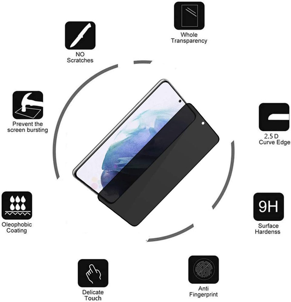 Privacy 5D Zaščitno Kaljeno Steklo, Samsung Galaxy A72