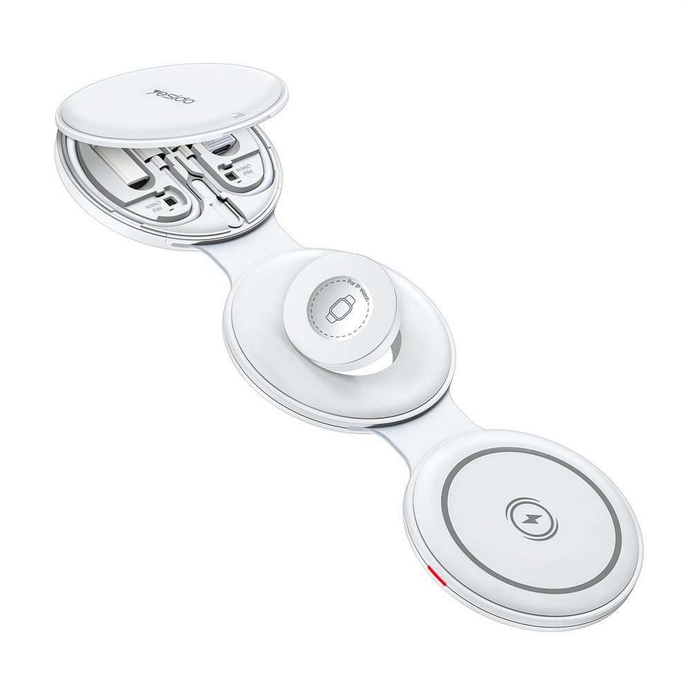 Levně Yesido Bezdrátová nabíjecí stanice 5v1 (DS29) pro iPhone, Apple Watch, AirPods, bílá