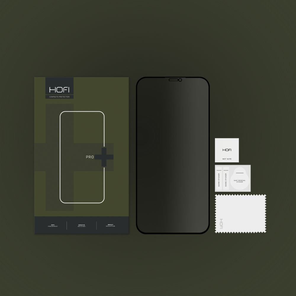 Hofi Privacy Glass Pro+ Edzett üveg, IPhone 14 Pro