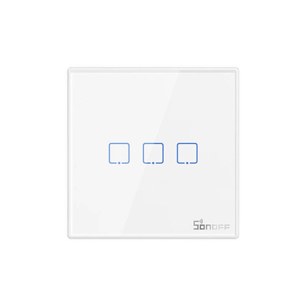 Sonoff T2EU3C-RF Întrerupător De Perete Inteligent Wireless 433MHz (3 Canale)