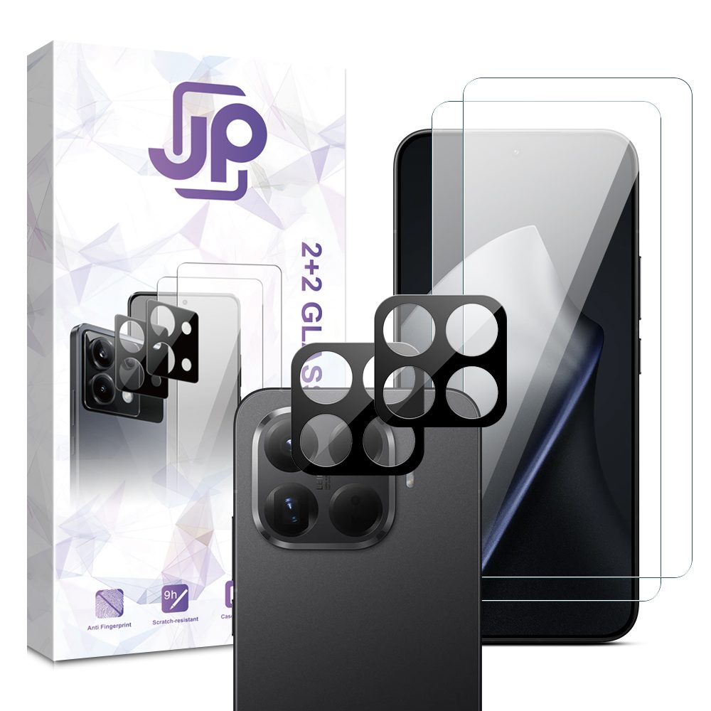 Levně JP Combo pack, Sada 2 tvrzených skel a 2 sklíček na fotoaparát, Xiaomi 15T Pro