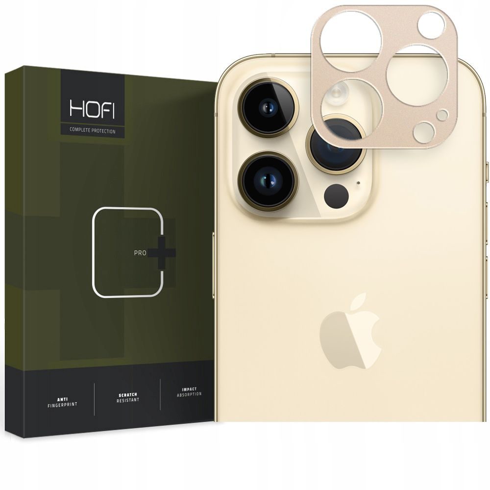 Hofi Alucam Kamera Bukorlat IPhone 14 Pro / 14 Pro Max, Arany Színű