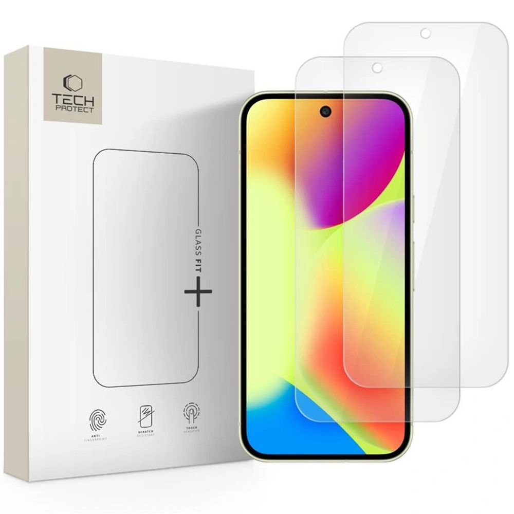 Levně Tech-Protect Tvrzené sklo Fit+ Google Pixel 9 / 9 Pro / 10 / 10 Pro, průhledné, 2 kusy