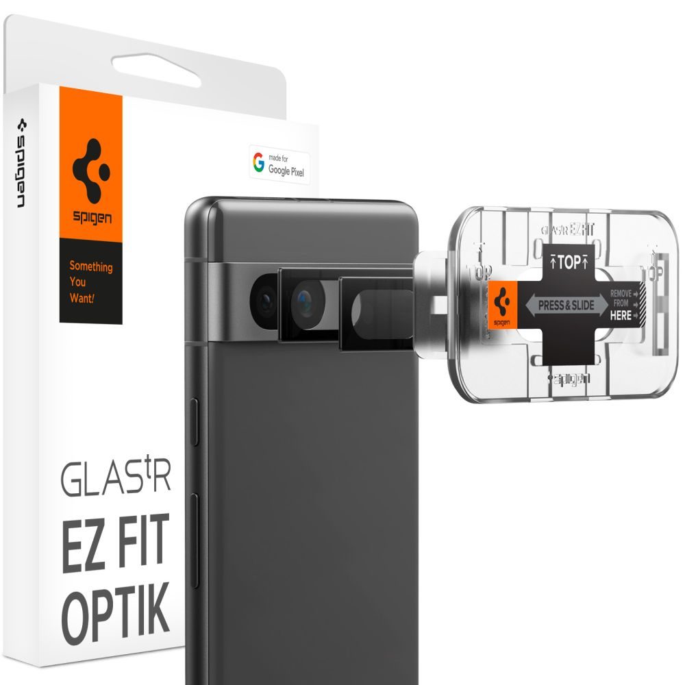 Spigen Optik.TR Ez Fit Ochrana Fotoaparátu, 2 Kusy, Google Pixel 7A, čierna