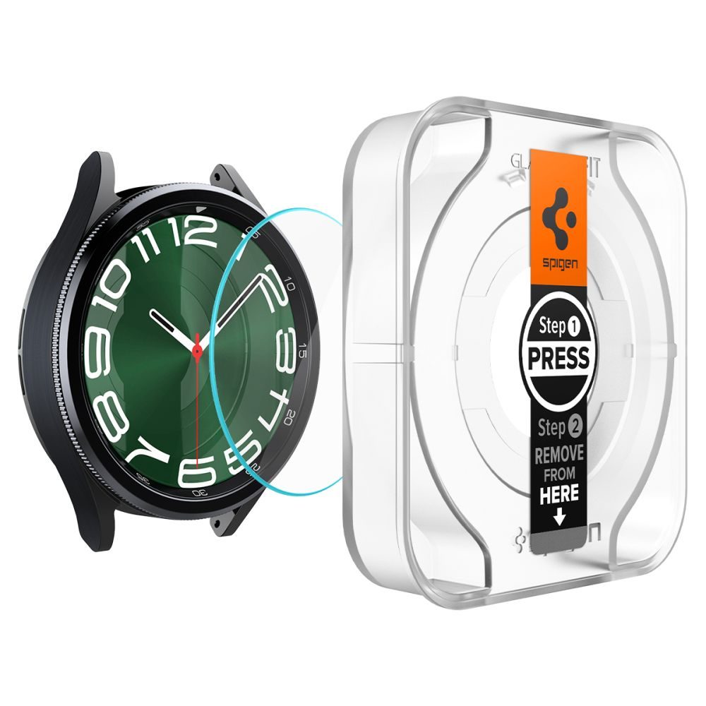 Spigen Glas.TR EZ Fit Edzett üveg 2 Db, Samsung Galaxy Watch 6 (47 Mm)