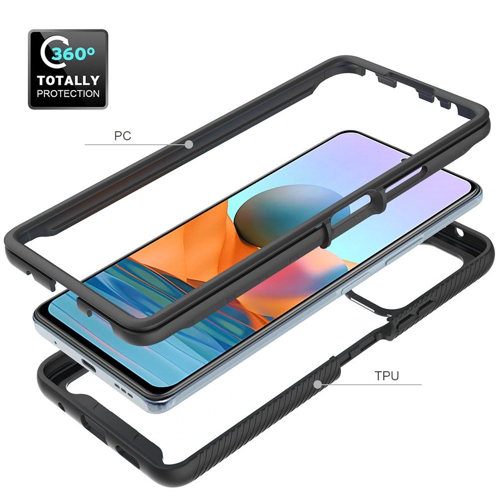 Techsuit Defense360 Pro + Ochranná Fólia, Xiaomi Redmi Note 10 Pro / Note 10 Pro Max, čierny