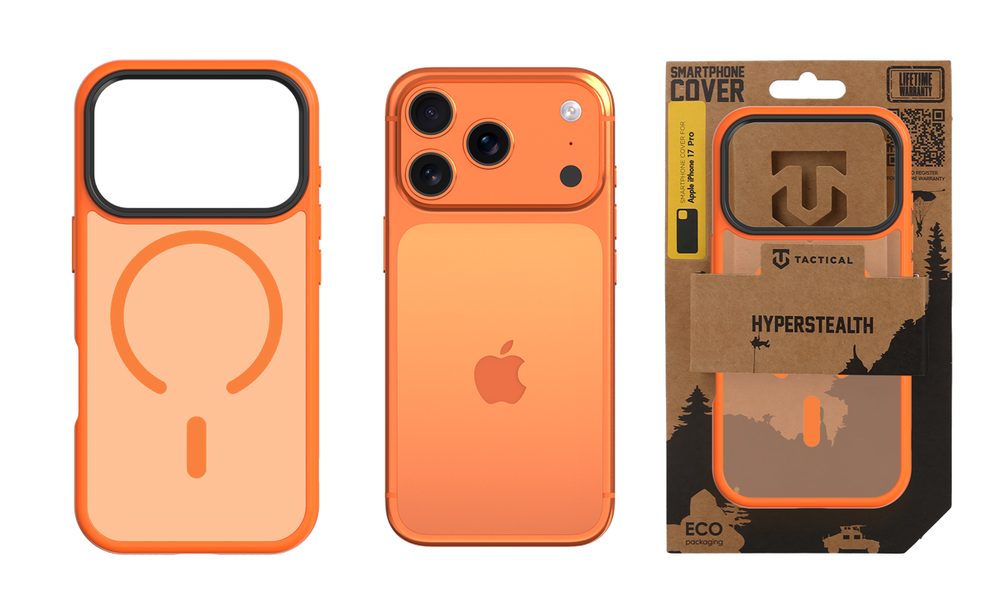 Tactical MagForce Hyperstealth kryt, iPhone 17 Pro, oranžový