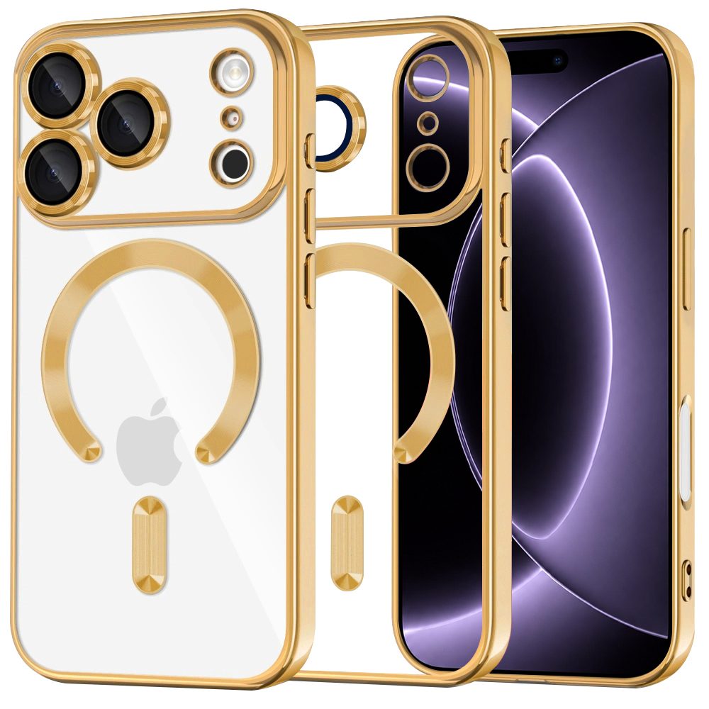 Techsuit Luxury Crystal MagSafe, iPhone 17 Pro / 18 Pro, auriu