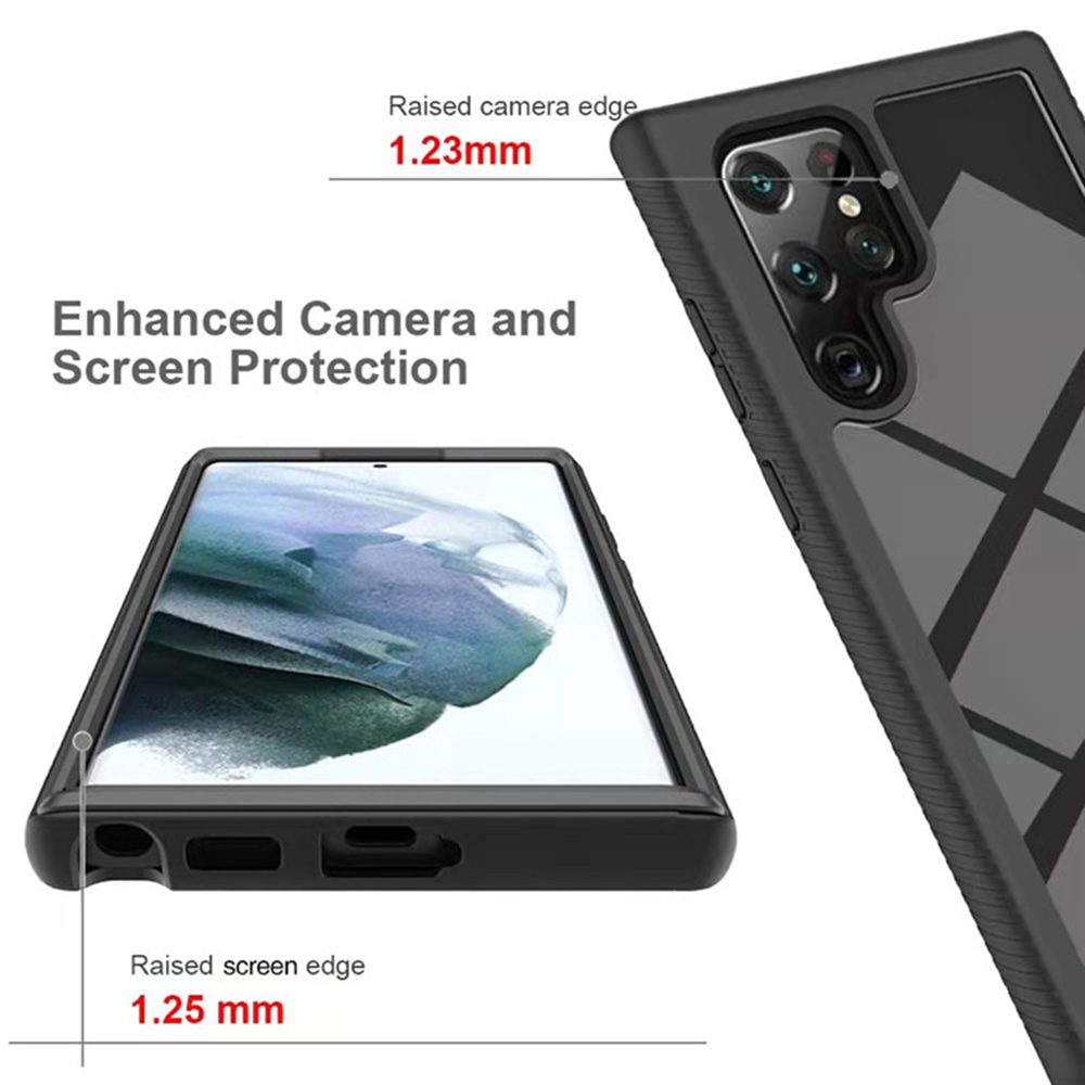 Techsuit Defense360 Pro + Ochranná Fólie, Samsung Galaxy S22 Ultra, černý
