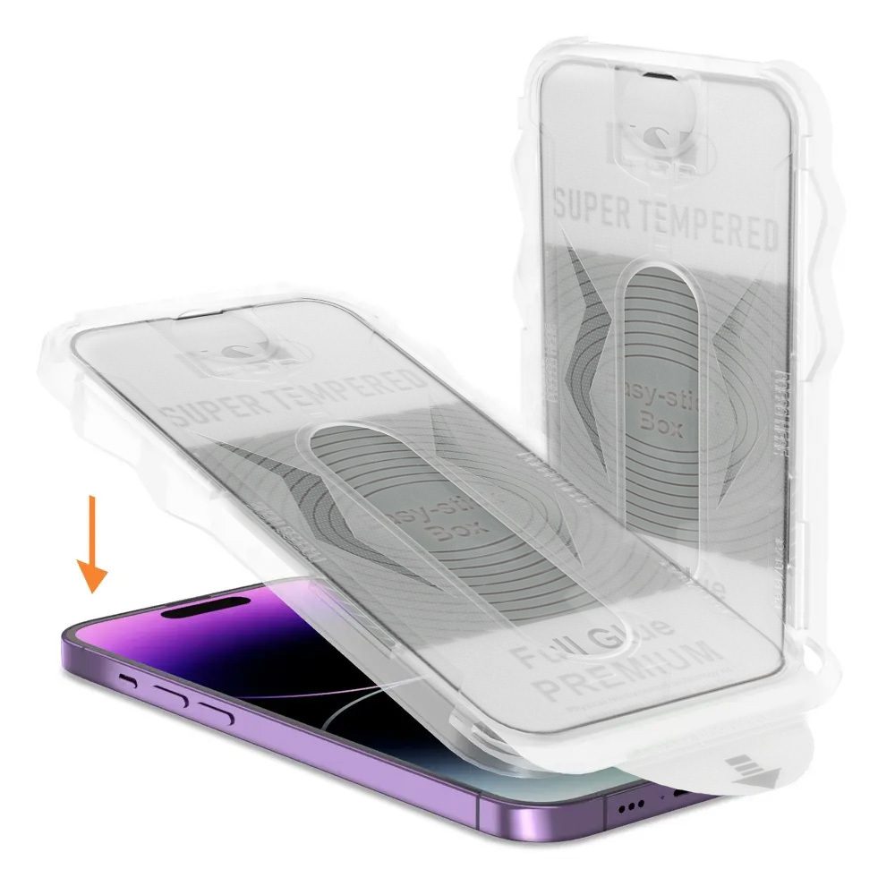 Zaštitno Kaljeno Staklo Full Glue Easy-Stick S Aplikatorom, IPhone 12 / 12 Pro