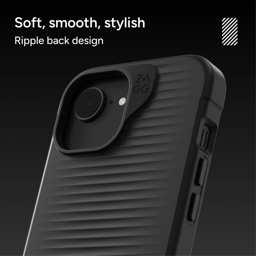 ZAGG Luxe ochranný kryt, iPhone 13 / 14 / 15 / 16e / 17e, čierny