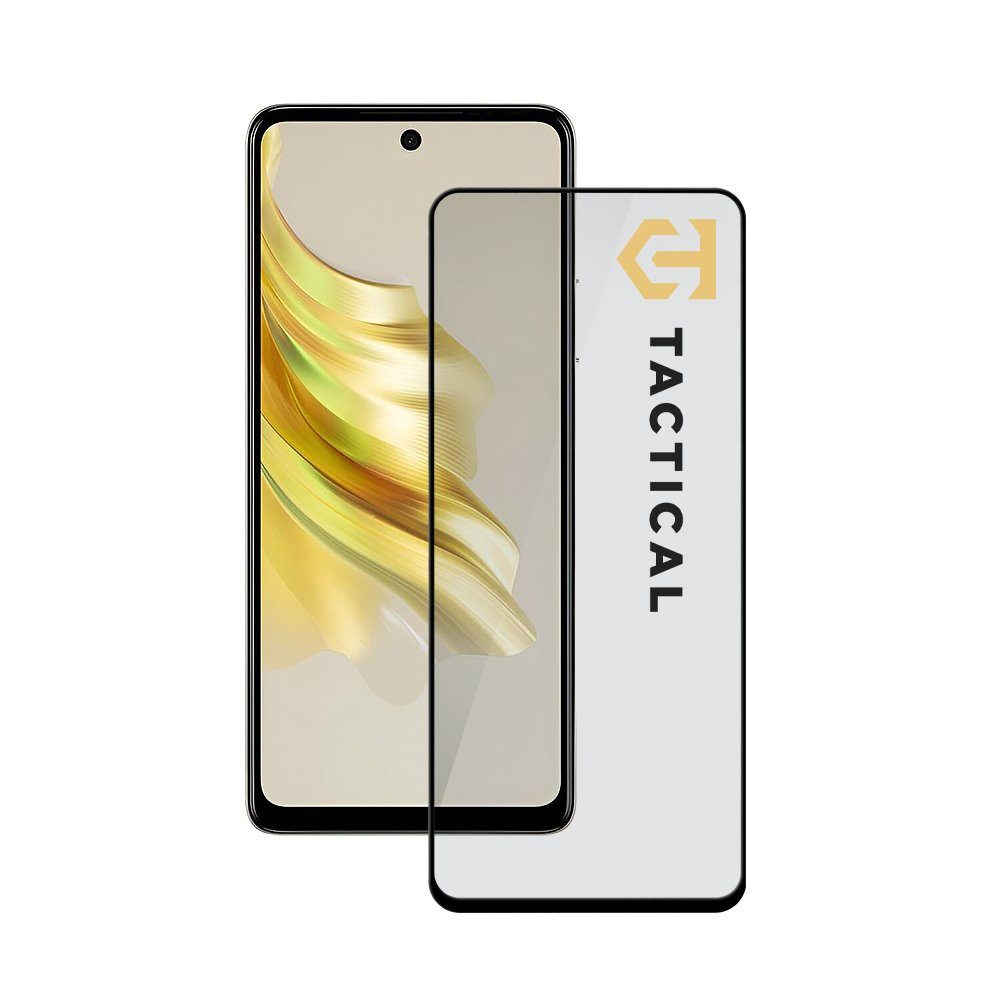 Taktikai üvegpajzs 5D üveg Tecno Spark 20 Pro, fekete