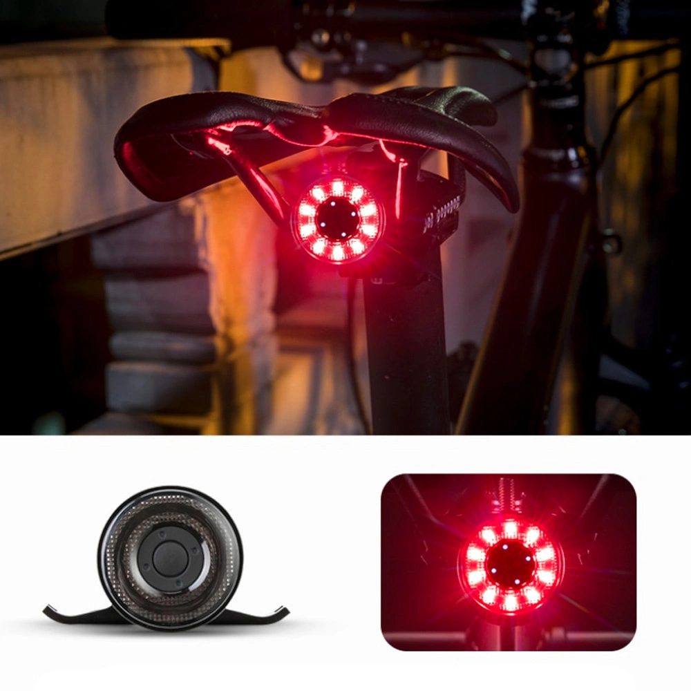 Rockbros Q1 Zadné svetlo na bicykel, 7 farieb, LED, micro USB, čierne