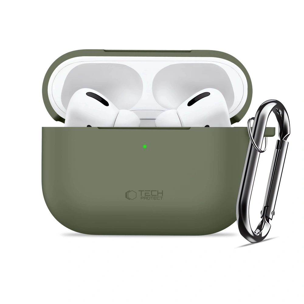 Tech-Protect Silikónové puzdro, Apple AirPods Pro 3, zelené