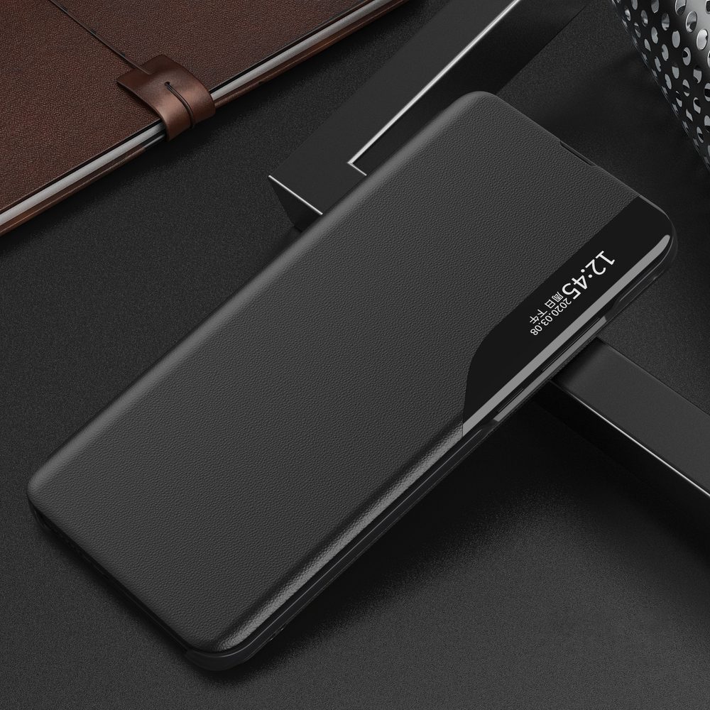 Eco Leather View Case, Samsung Galaxy A22 5G, černé