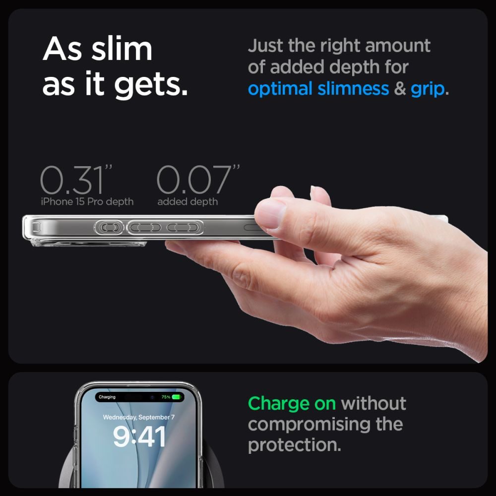 Spigen Ultra Hybrid Mag S MagSafe, IPhone 15 Pro, Bílý