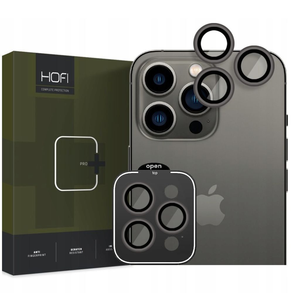 Hofi Camring Pro+, Sticlă Pentru Obiectivul Camerei, IPhone 15 Pro / 15 Pro Max, Negru