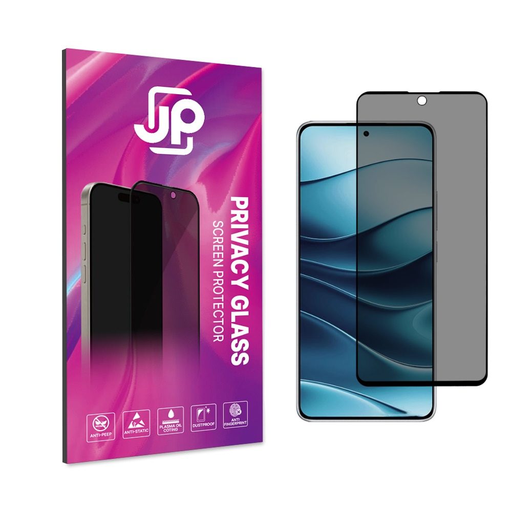 JP Privacy Edzett üveg, Xiaomi Redmi Note 14 4G, fekete