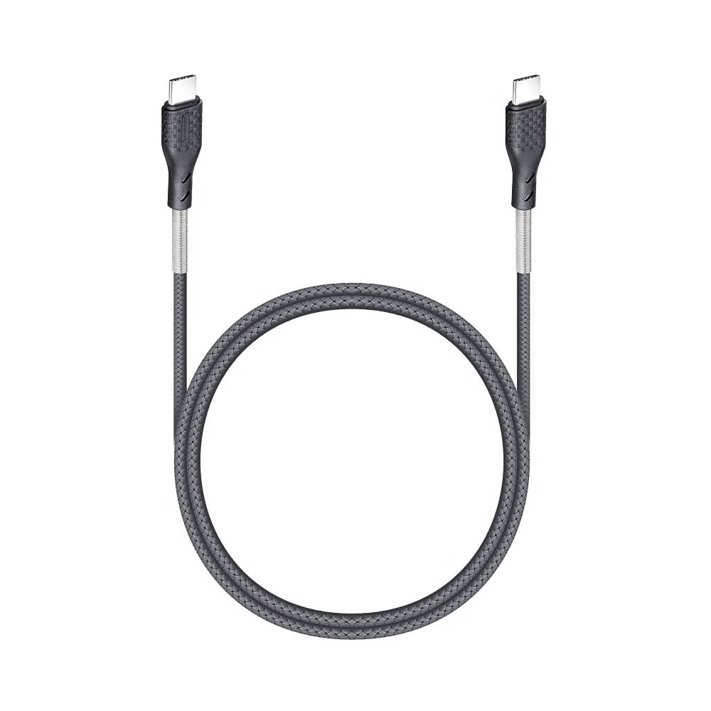 Forcell Carbon Kábel, USB-C - USB-C, 3.0 QC, Power Delivery PD60W, CB-02C, čierny, 1 Meter