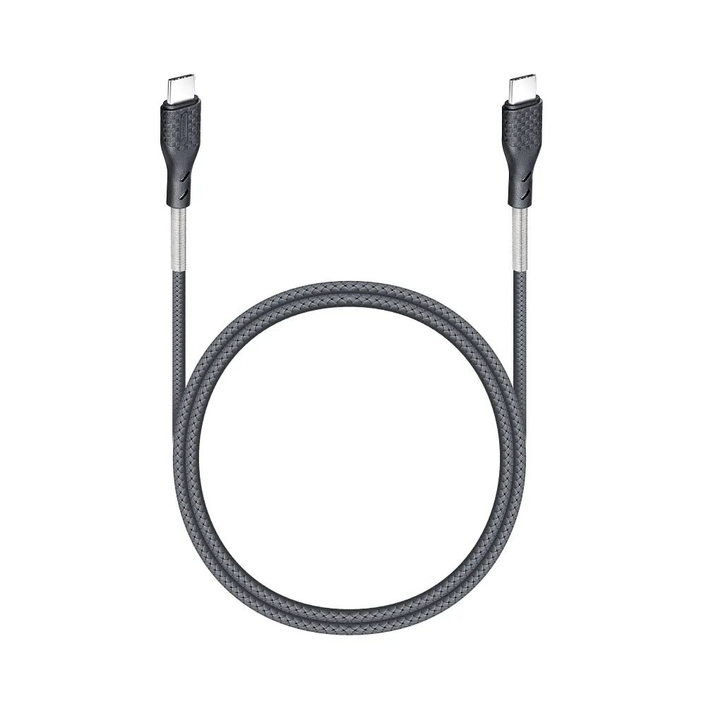 Forcell Carbon Kabel, USB-C - USB-C, 3.0 QC, Power Delivery PD60W, CB-02C, černý, 1 Metr