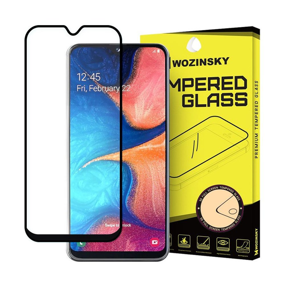 Folie De Sticlă Securizată 5D Pentru Samsung Galaxy A20e, Neagră