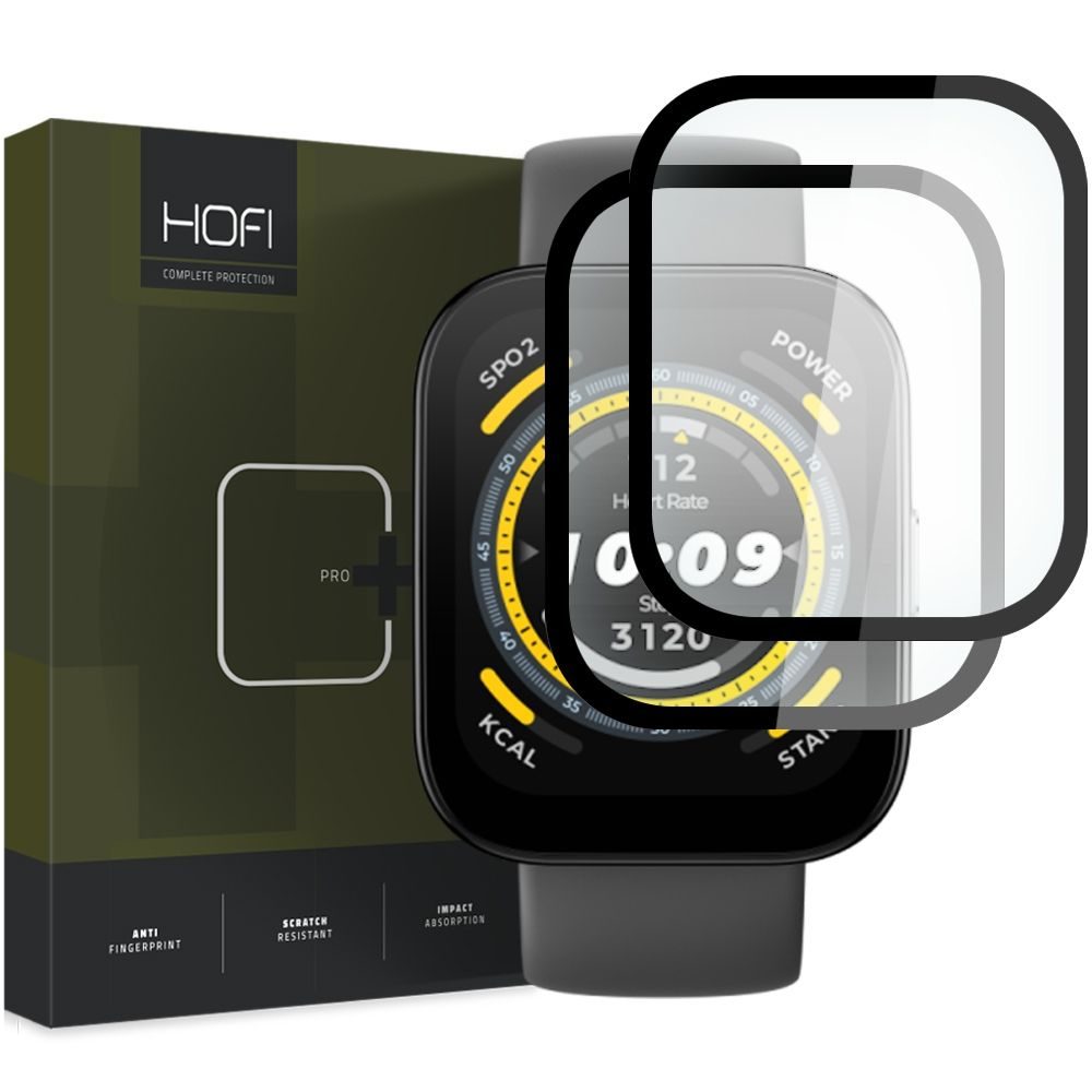 Hofi Pro+ Set 2 Zaštitna Kaljena Stakla, Xiaomi Mi Band 7, Crna