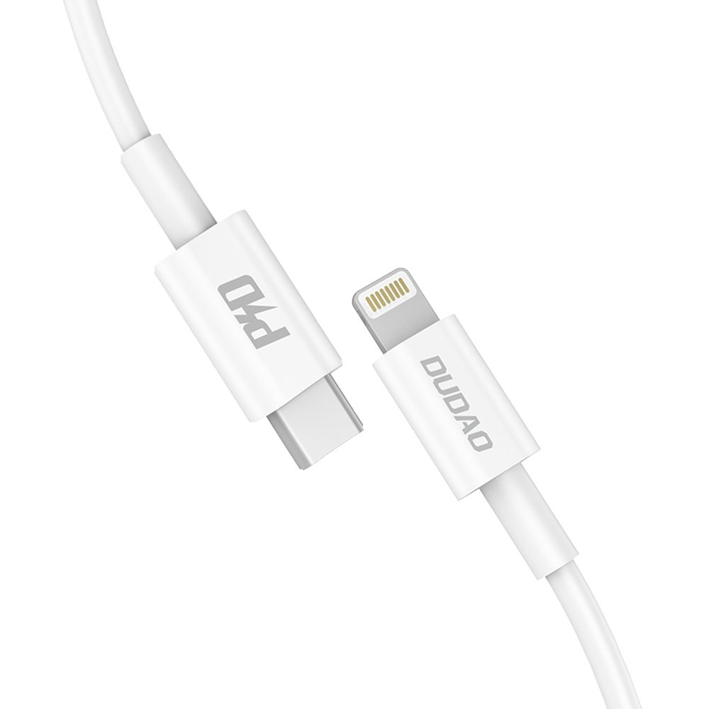 Dudao L6X kábel USB-C - Lightning, PD 20W, 1m, biely
