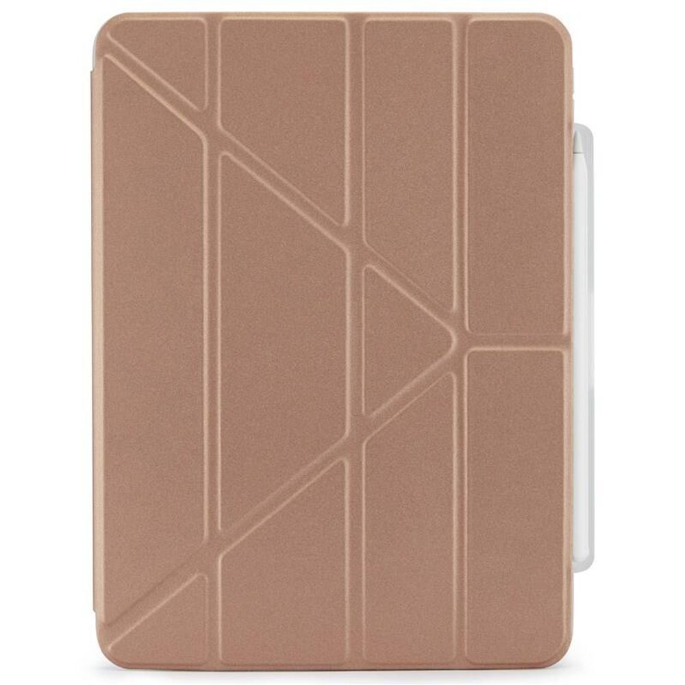 Levně Pipetto Origami Pencil pouzdro, Apple iPad Air 4 10.9 2020 / Air 5 10.9 2022 / Air 6 11 2024 / Air 7 2025 / Air 8 2026, růžovozlatá
