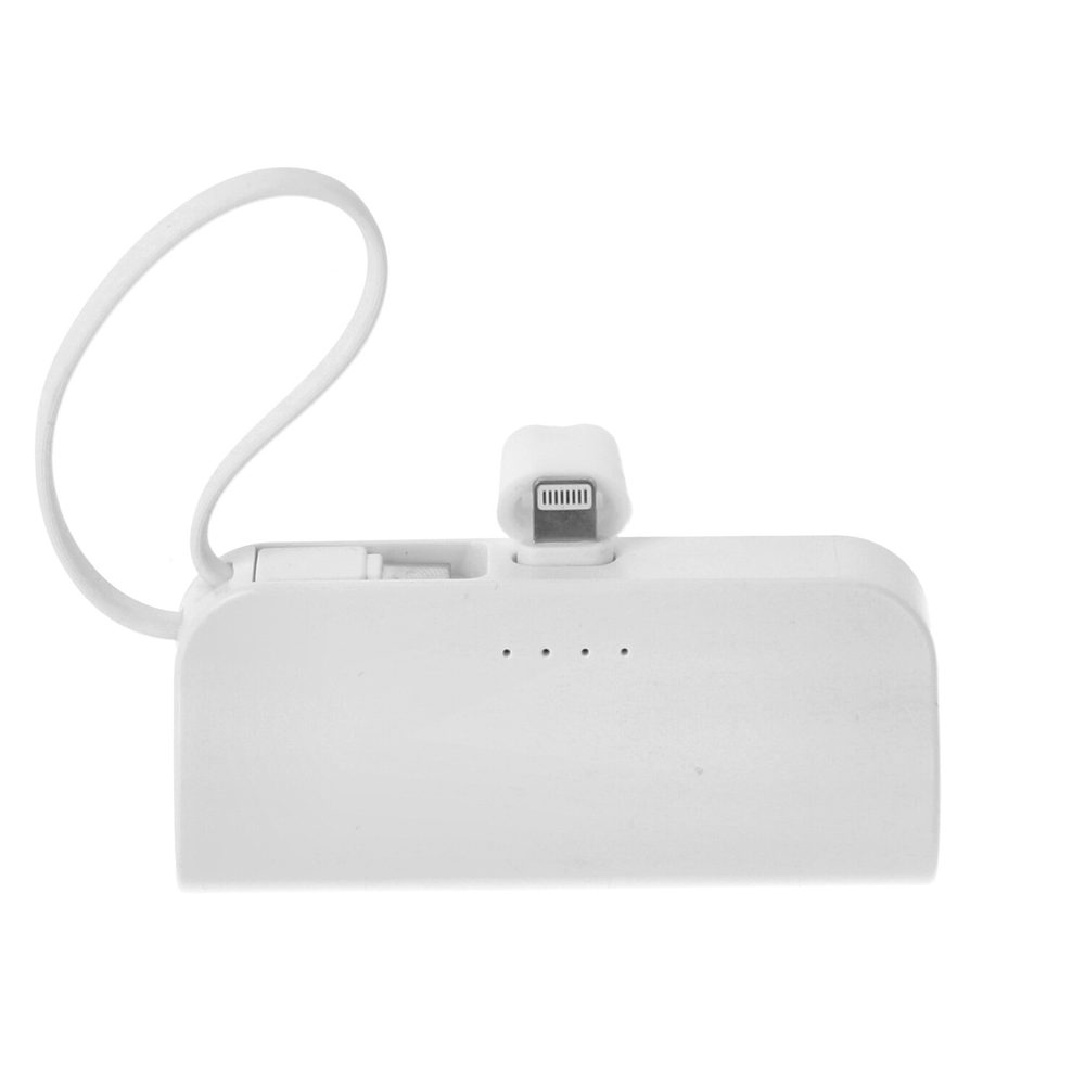 Powerbanka PlugOn Lightning s USB-C kabelem, 5000 mAh, QC, bílá